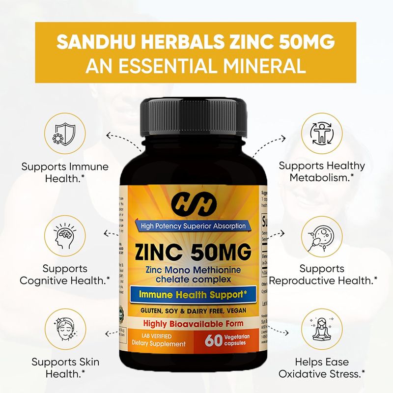 Zinc Supplement 50Mg - مكمل الزنك 50 ملغ، 60 كبسولة،