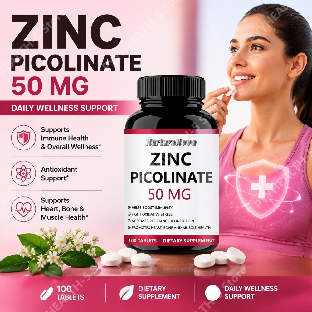 Zinc Supplement 50Mg - أقراص زنك بيكولينات لدعم مضادات الأكسدة