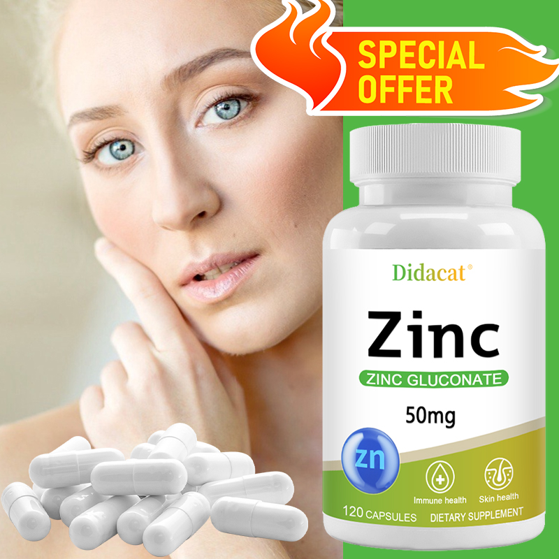 Zinc Supplement 50Mg - كبسولات جلوكونات الزنك 50 ملغ، مكمل