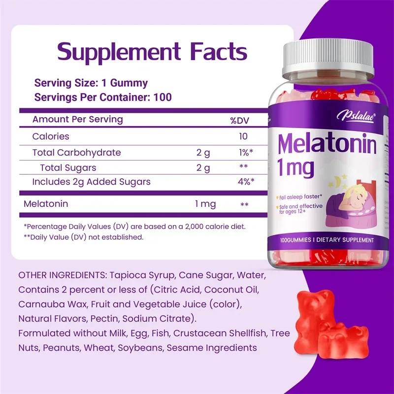 حلوى الميلاتونين 1 ملغ - تساعد - مراجعة Melatonin Sleep Gummy وسعره