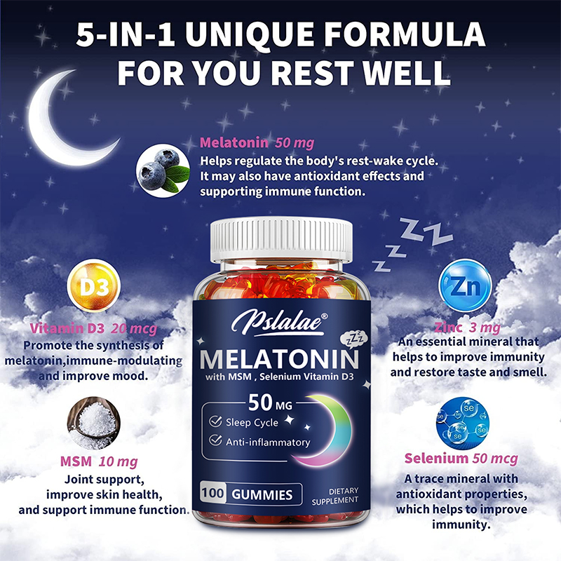 علكة الميلاتونين 50 ملغ - مساع - مراجعة Melatonin Sleep Gummy وسعره