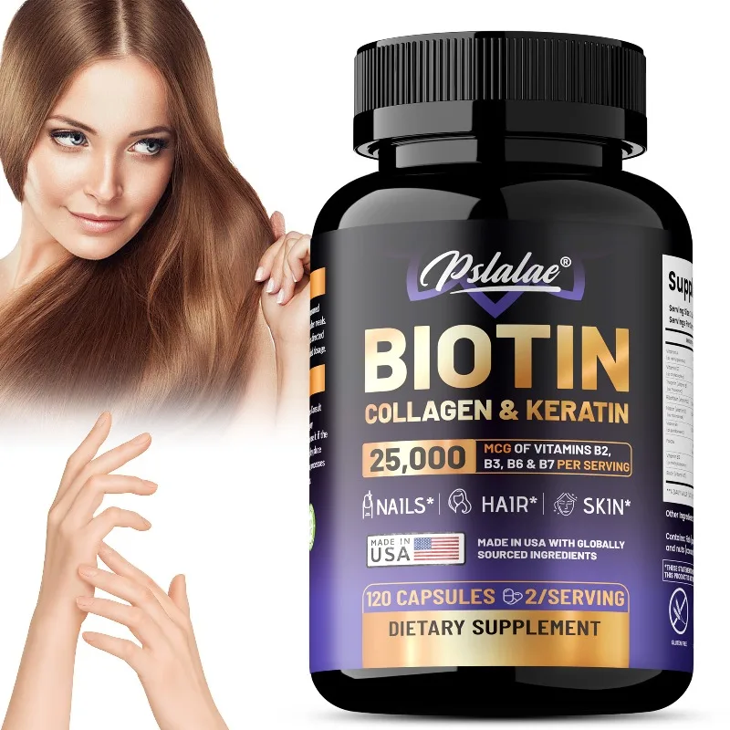 مكمل الكيراتين الكولاجين البيو - مراجعة Biotin Hair Growth وسعره