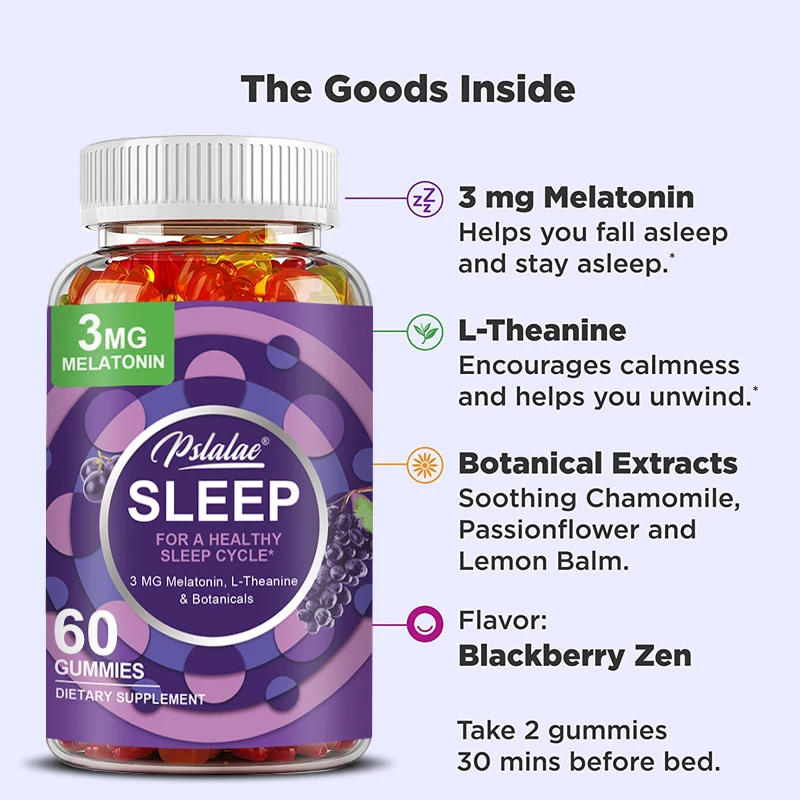 حلوى النوم - للاسترخاء، تقلل ا - مراجعة Melatonin Sleep Gummy وسعره