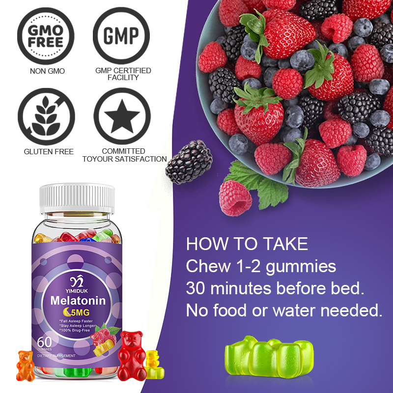 حلوى الميلاتونين 5 ملغ، تساعد  - مراجعة Melatonin Sleep Gummy وسعره