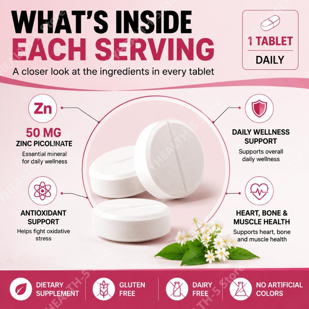 أقراص زنك بيكولينات لدعم مضادا - مراجعة Zinc Supplement 50Mg وسعره