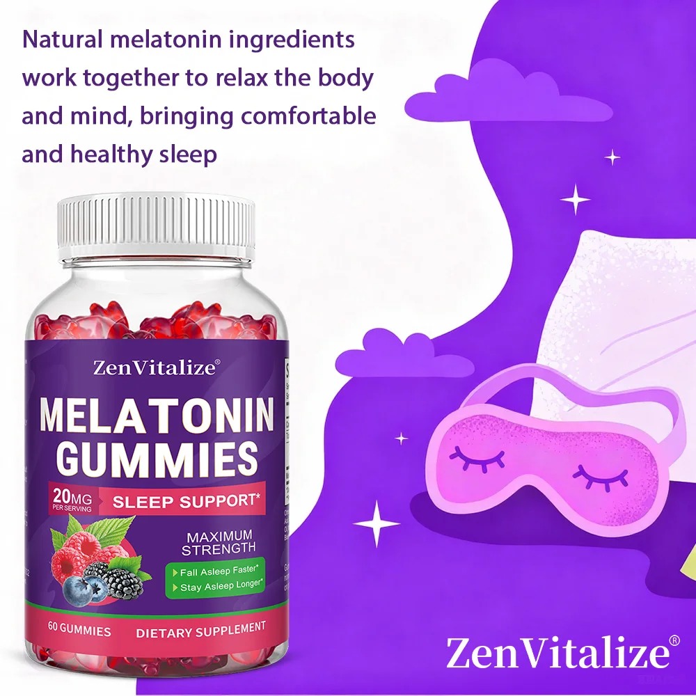 حلوى الميلاتونين للبالغين تدعم - مراجعة Melatonin Sleep Gummy وسعره