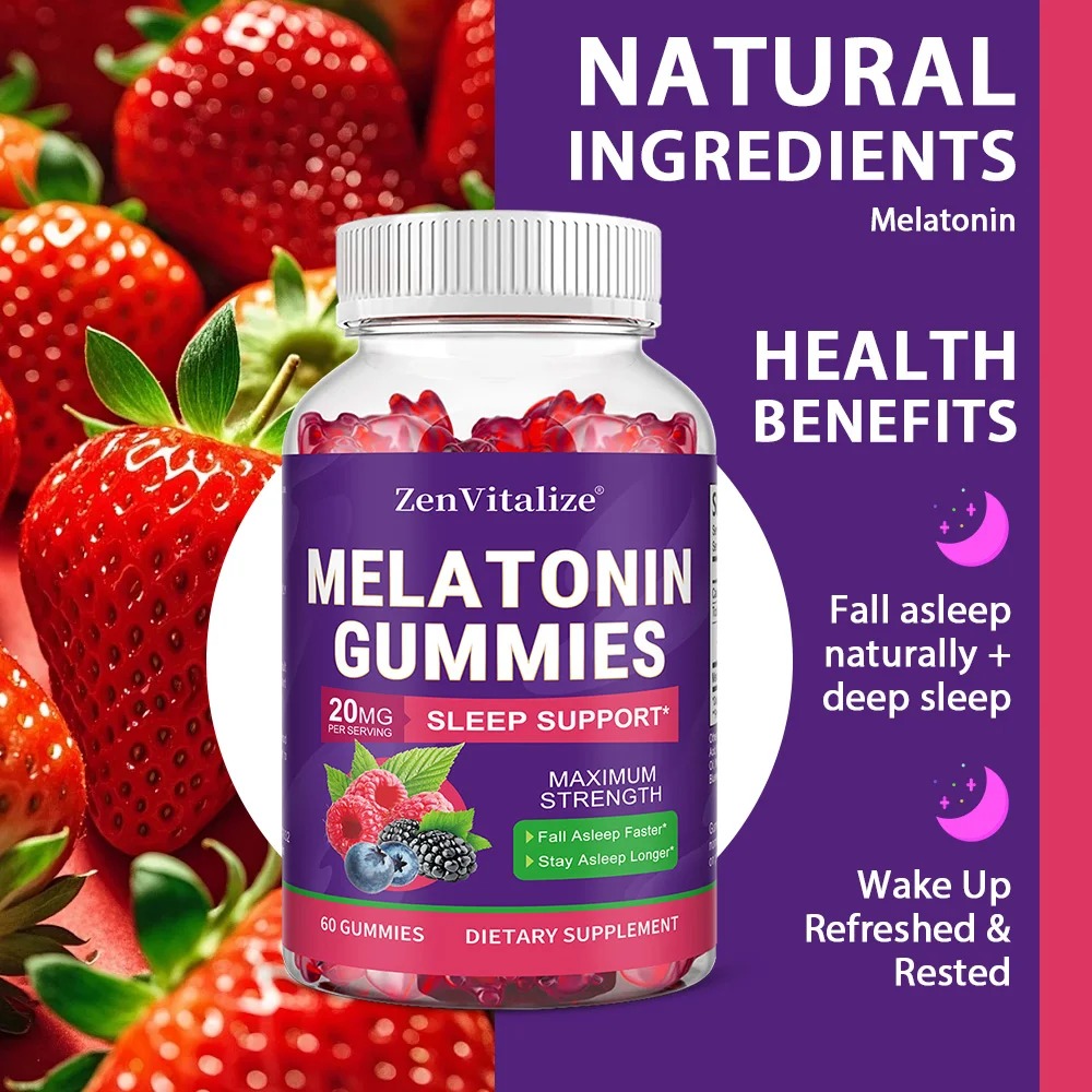حلوى الميلاتونين للبالغين تدعم - مراجعة Melatonin Sleep Gummy وسعره