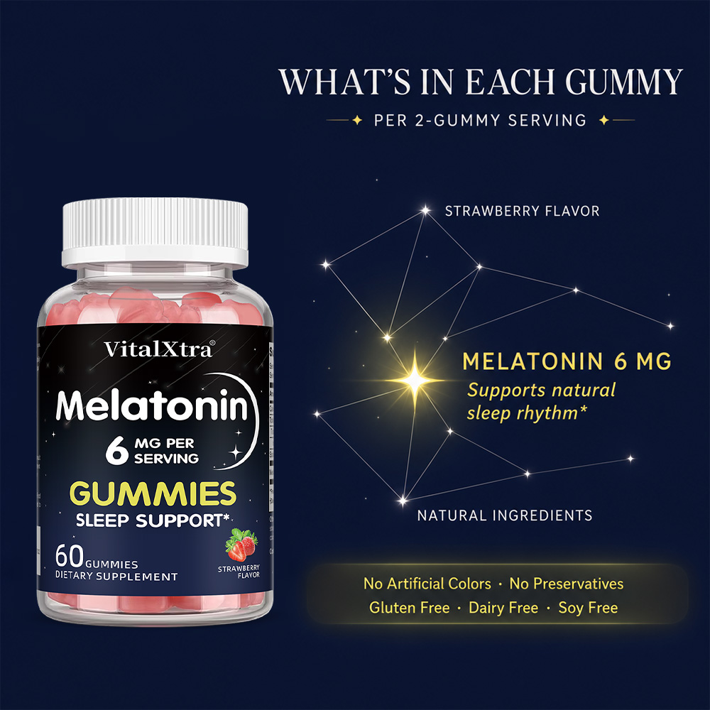 حلوى الميلاتونين 6 ملغ، دعم طب - مراجعة Melatonin Sleep Gummy وسعره