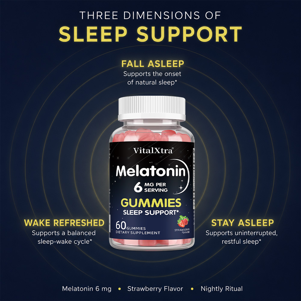 حلوى الميلاتونين 6 ملغ، دعم طب - مراجعة Melatonin Sleep Gummy وسعره