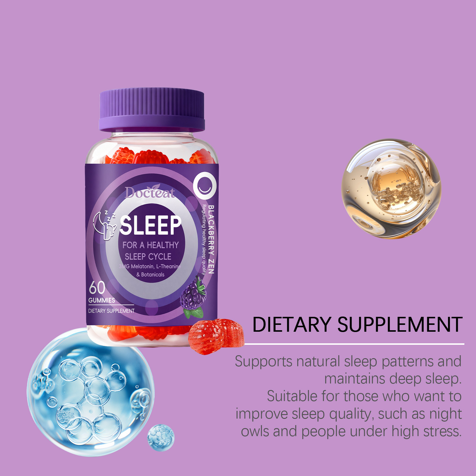 حلوى النوم مع الميلاتونين + إل - مراجعة Melatonin Sleep Gummy وسعره