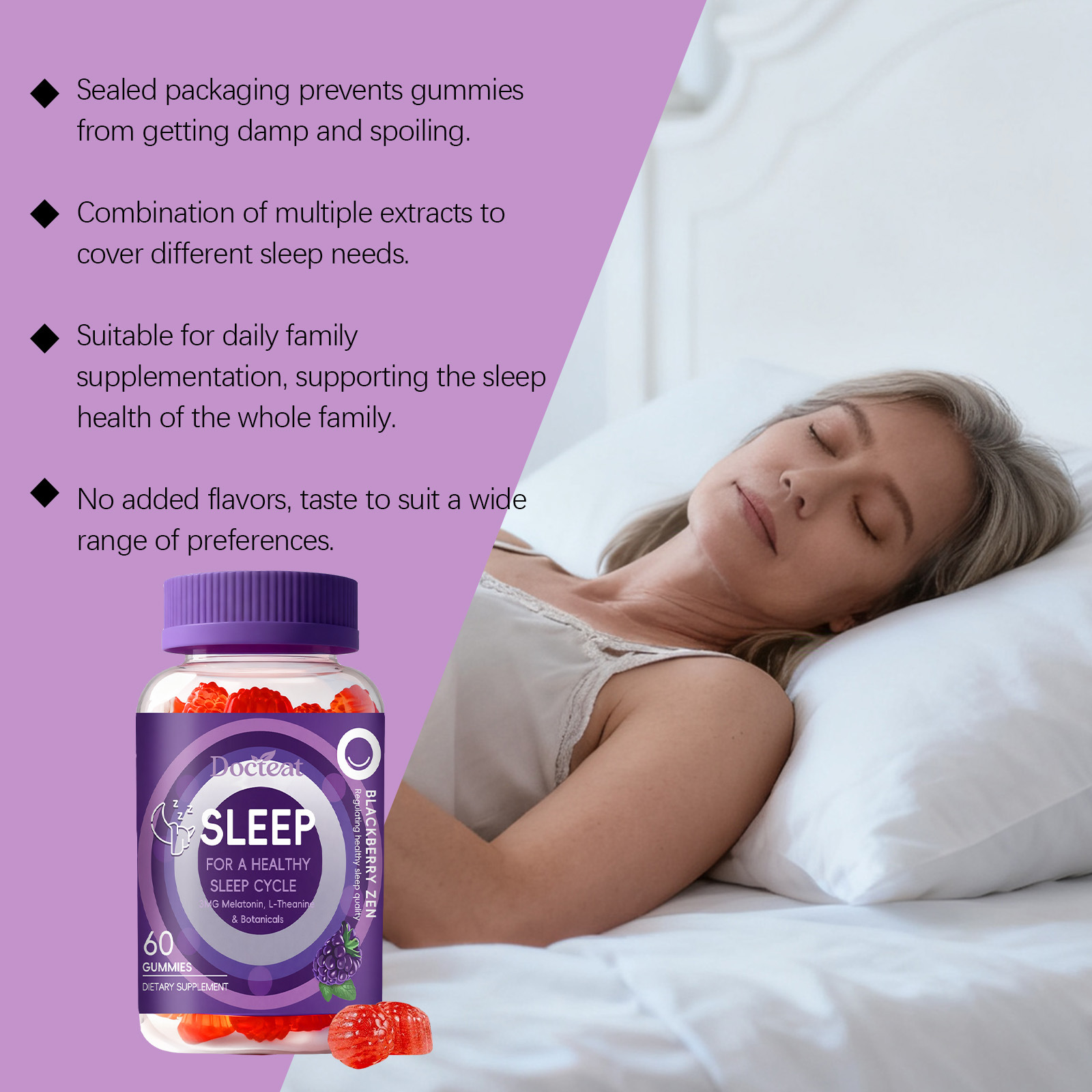 حلوى النوم مع الميلاتونين + إل - مراجعة Melatonin Sleep Gummy وسعره