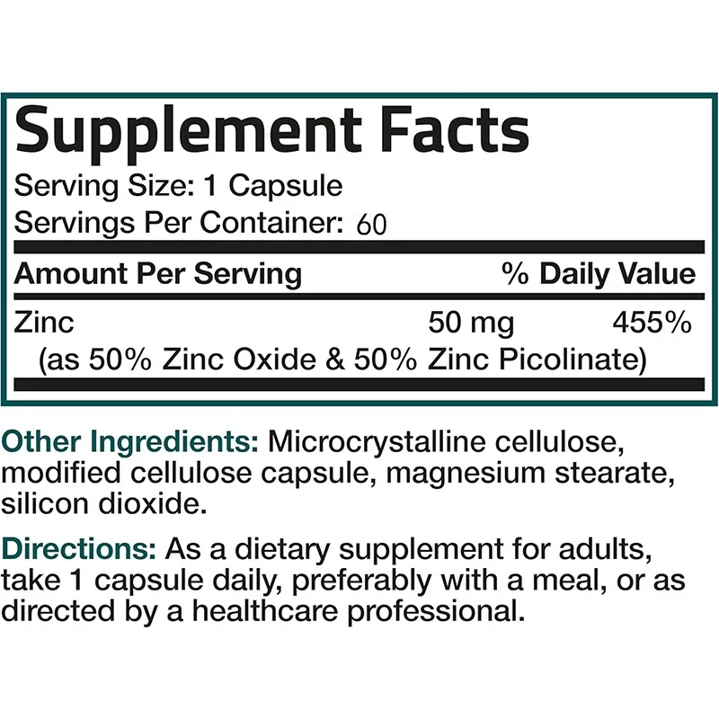Zinc 50mg Complex مكمل دعم الم - مراجعة Zinc Supplement 50Mg وسعره