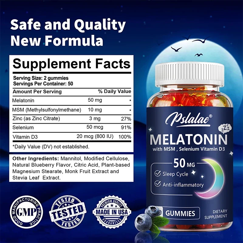 علكة الميلاتونين 50 ملغ - دعم  - مراجعة Melatonin Sleep Gummy وسعره