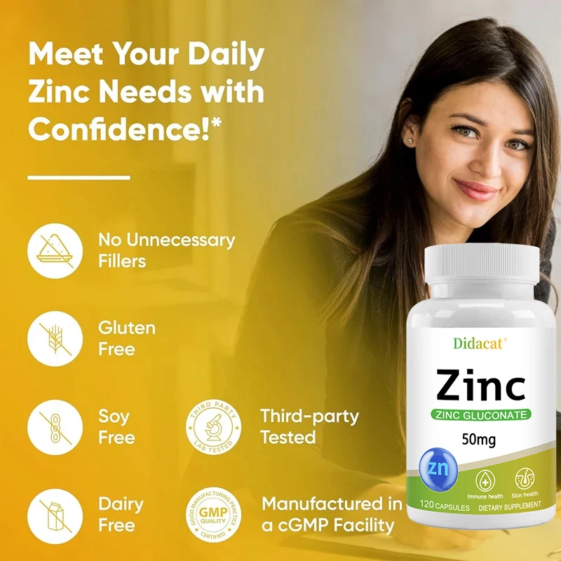 زنك 50 ملجم - مع جلوكونات الزن - مراجعة Zinc Supplement 50Mg وسعره