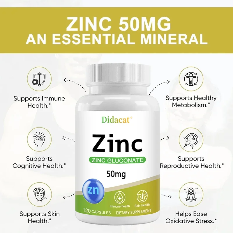 زنك 50 ملجم - مع جلوكونات الزن - مراجعة Zinc Supplement 50Mg وسعره