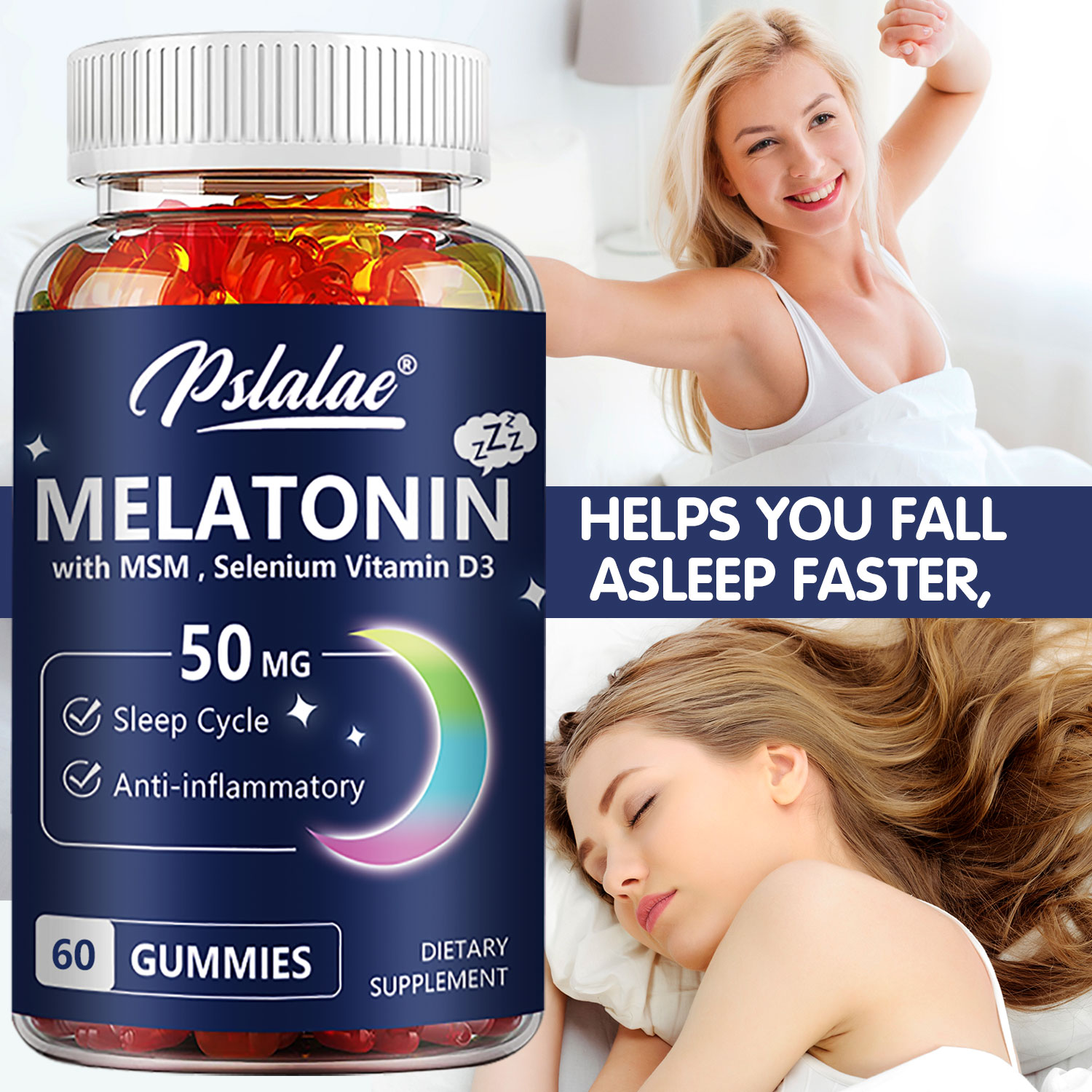 علكة الميلاتونين 50 ملغ - تخفي - مراجعة Melatonin Sleep Gummy وسعره